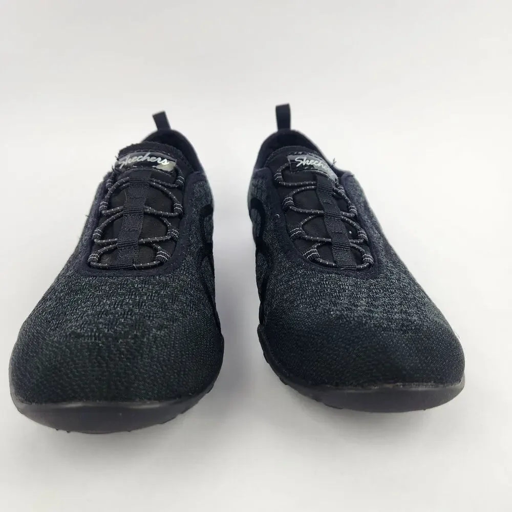 Skechers Relaxed Fit Air-Cooled Memory Foam Black Running Shoes 23028 US 8.5 B#1